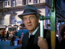 Opening credits for THE STREETS OF SAN FRANCISCO.  Shown here is Karl Malden as Lt. Mike Stone.  Image dated 1974.   Copyright ©1974 CBS Broadcasting Inc. All Rights Reserved. Credit: CBS Photo Archive.  Image is a framegrab.